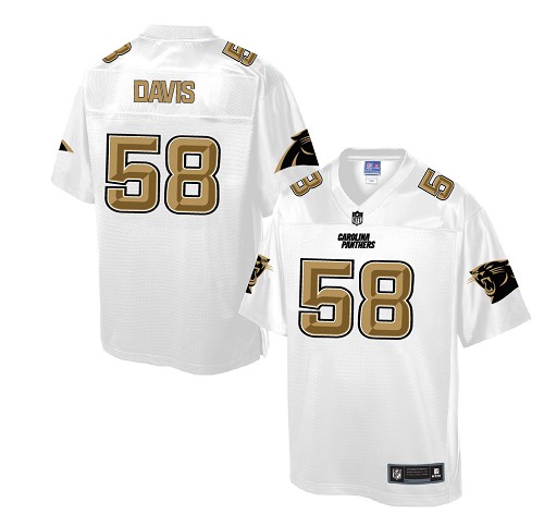 Men's Game Thomas Davis Nike Jersey White - #58 Pro Line Fashion NFL Carolina Panthers